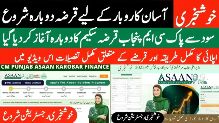 Chief Minister Punjab Loan Scheme 2025 Interest-free or low-interest business loans from PKR 100,000 to PKR 5 million for all types of businesses